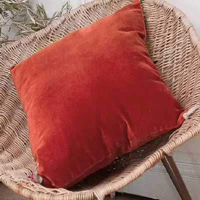 Fabric cushions - Lyric Cushion Cover 45X45 Cm Lyric Terracotta - EN FIL D'INDIENNE...
