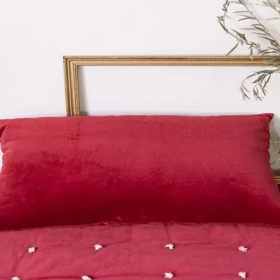 Coussins textile - LYRIC Housse de coussin 50x75 cm TERRACOTTA - EN FIL D'INDIENNE...