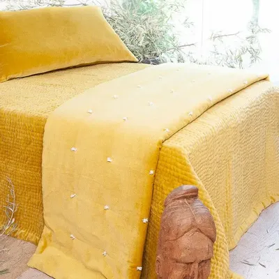 Bed linens - Lyric Quilt 90X200 Cm Lyric Jaune - EN FIL D'INDIENNE...