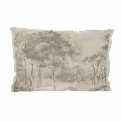Linge de lit - MANOSQUE Housse de coussin 40x55 cm imprimé monochrome Ananbô GRISAILLE - EN FIL D'INDIENNE...