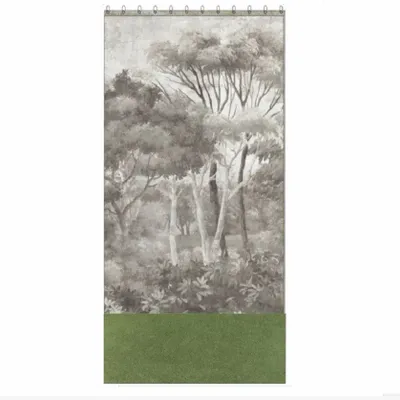 Curtains and window coverings - Manosque Duo Curtain In Printed Linen Monochrome  And Ananbo Velvet 140X280 Cm M - EN FIL D'INDIENNE...