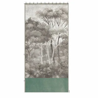 Curtains and window coverings - Manosque Duo Curtain In Printed Linen Monochrome  And Ananbo Velvet 140X280 Cm M - EN FIL D'INDIENNE...