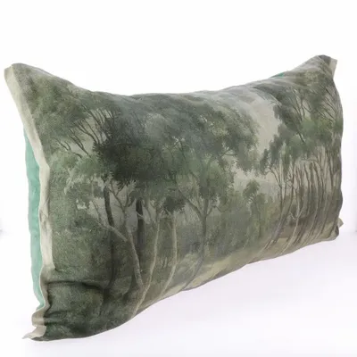 Rideaux et voilages - MANOSQUE Housse de coussin 50x100 cm imprimé Ananbô CELADON - EN FIL D'INDIENNE...