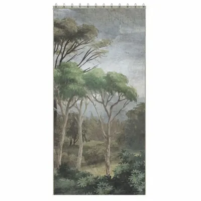 Curtains and window coverings - MANOSQUE Ananbo printed linen curtain 140x280 cm - Right panel - EN FIL D'INDIENNE...