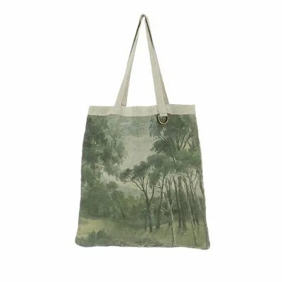 Rideaux et voilages - MANOSQUE Tote bag en lin imprimé Ananbo 38x40 cm Multicolore - EN FIL D'INDIENNE...
