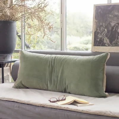 Fabric cushions - Medicis Cushion Cover 45X100 Cm Medicis Cactus - EN FIL D'INDIENNE...