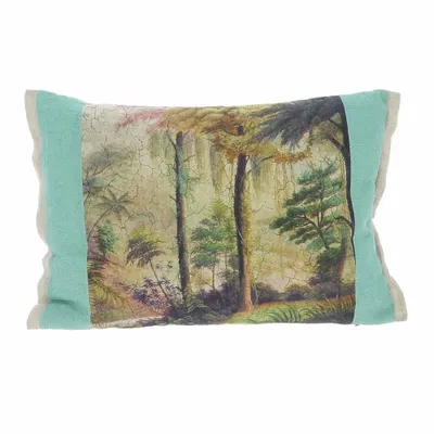 Fabric cushions - Orenoque Cushion Cover Printed Aanbo 40X55 Cm Orenoque Celadon - EN FIL D'INDIENNE...