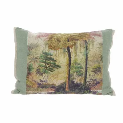 Fabric cushions - Orenoque Cushion Cover Printed Aanbo 40X55 Cm Orenoque Lichen - EN FIL D'INDIENNE...