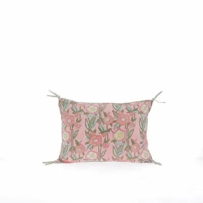 Fabric cushions - Pensee Summer Cushion Cover 25X35 Cm Pensees Coton Poudre - EN FIL D'INDIENNE...
