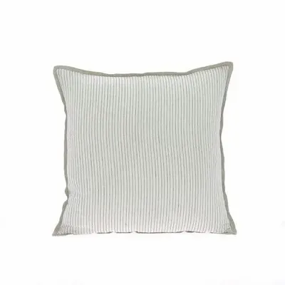 Coussins textile - PENSEE Eté  Housse de coussin 45x45 cm PENSEES COTON GRIS - EN FIL D'INDIENNE...