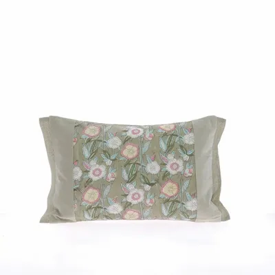 Fabric cushions - Pensee Velvet Cushion Cover 30X45 Cm Pensees Velours Beige - EN FIL D'INDIENNE...