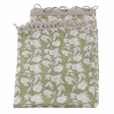 Rideaux et voilages - PENSEE Voilage 140x280 cm PENSEE VOILAGE KAKI - EN FIL D'INDIENNE...