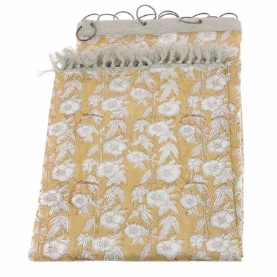 Rideaux et voilages - PENSEE Voilage 140x280 cm PENSEE VOILAGE OCRE - EN FIL D'INDIENNE...