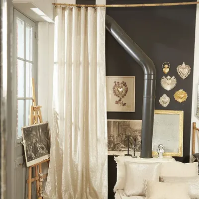 Curtains and window coverings - Platine Curtain 140X280 Cm Ecru - EN FIL D'INDIENNE...