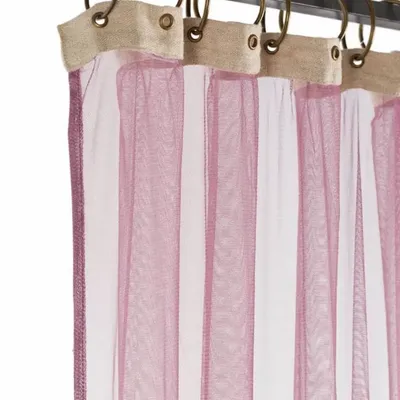 Rideaux et voilages - TULLE Voilage 120X300 CM TULLE VIOLETTE - EN FIL D'INDIENNE...