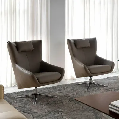 Armchairs - Leatherette swivel armchair - ANGEL CERDÁ