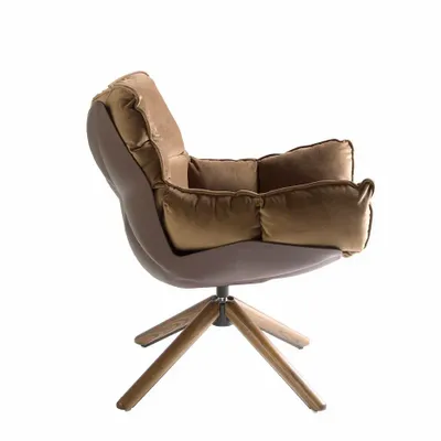 Armchairs - Brown velvet swivel armchair - ANGEL CERDÁ