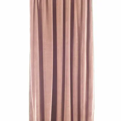 Rideaux et voilages - MEDICIS rideau occultant en velours de coton130x280cm ROSE POUDRE - EN FIL D'INDIENNE...