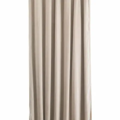 Curtains and window coverings - MEDICIS cotton velvet blackout curtain 130x280 cm BEIGE - EN FIL D'INDIENNE...