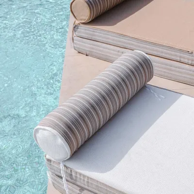 Deck chairs - Reversible outdoor mattress with striped front & white back - MX HOME