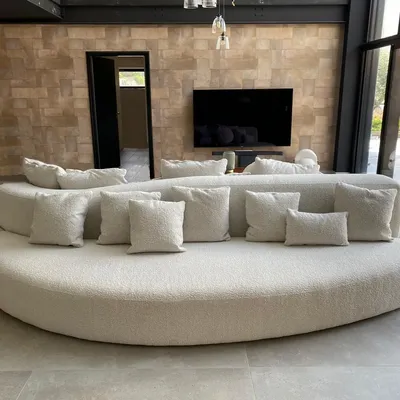 Canapés - Lab Organic White Pearl | Canapé rond double face sur 100% mesure - CREARTE COLLECTIONS