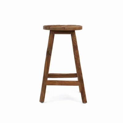 Tabourets - Le Tabouret de bar Shibori - Naturel - BAZAR BIZAR LIVING