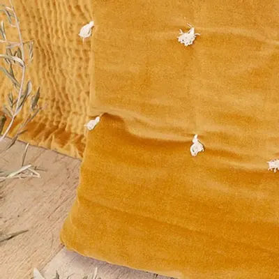 Plaids - LYRIC Bout de lit 90x200 cm LYRIC TABAC - EN FIL D'INDIENNE...