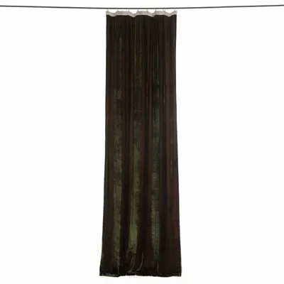 Curtains and window coverings - FORTUNA Curtain 110x300 cm BLACK OLIVE - EN FIL D'INDIENNE...