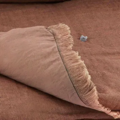 Plaids - ETAMINE Bout de lit 90x200 cm ETAMINE 2 TERRACOTA - EN FIL D'INDIENNE...