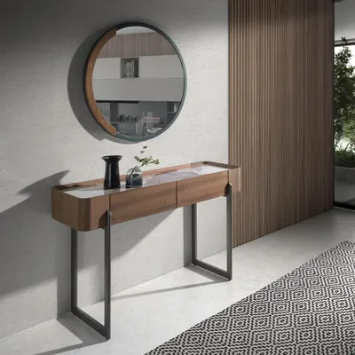 Mirrors - Round black steel wall mirror - ANGEL CERDÁ