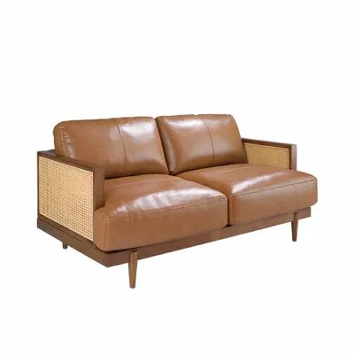 Sofas - 2 seater sofa brown leather - ANGEL CERDÁ