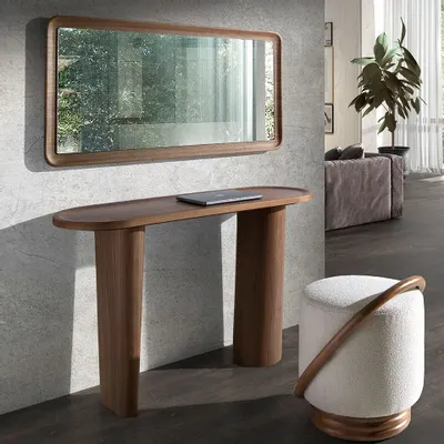 Miroirs - Miroir mural rectangulaire noyer - ANGEL CERDÁ