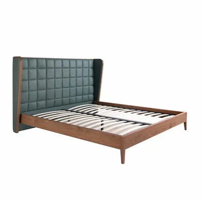 Beds - Dark green leatherette bed - ANGEL CERDÁ