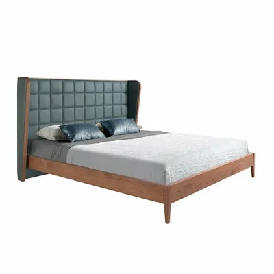 Beds - Dark green leatherette bed - ANGEL CERDÁ