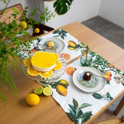 Decorative objects - Linen Placemats │ CITRUSES - LINOROOM 100% LINEN TEXTILES