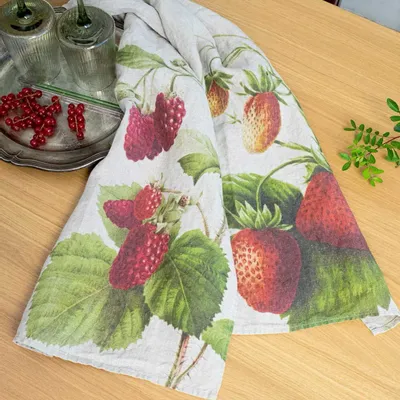 Torchons - FRAISE & FRAMBOISE  ǀ  Torchons en 100% lin lavé - LINOROOM 100% LINEN TEXTILES