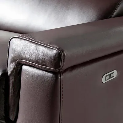 Sofas - Brown leather 2-seater sofa with relax mechanisms - ANGEL CERDÁ