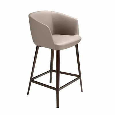 Stools - Grey leatherette stool - ANGEL CERDÁ