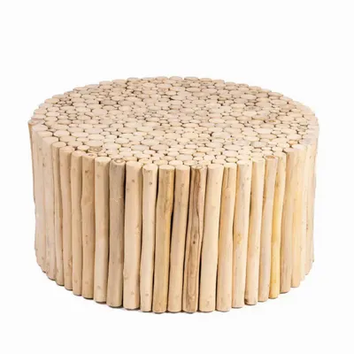 Coffee tables - Large teak log coffee table - JATI - HYDILE