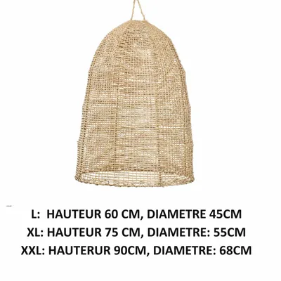 Abat-jours - LUMINAIRES TRESSES EN CORDE DE PALMIER - COSYDAR-DECO