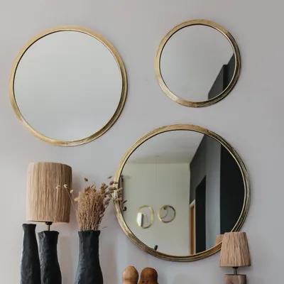 Miroirs - MIROIRS EN LAITON OU EN MAILLECHORT - COSYDAR-DECO