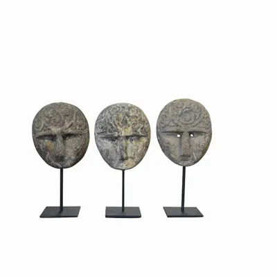 Sculptures, statuettes and miniatures - Wooden masks on stand - PAGODA INTERNATIONAL