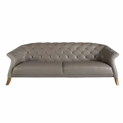 Sofas - Chester sofa 3 seater grey leather - ANGEL CERDÁ