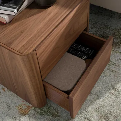 Tables de nuit - Table de chevet en noyer avec éclairage - ANGEL CERDÁ