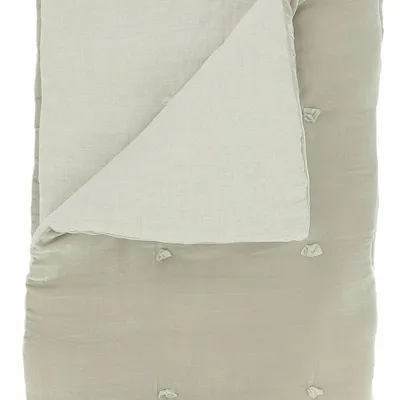 Plaids - FORTUNA Bout de lit 90x200 cm FORTUNA BEIGE - EN FIL D'INDIENNE...