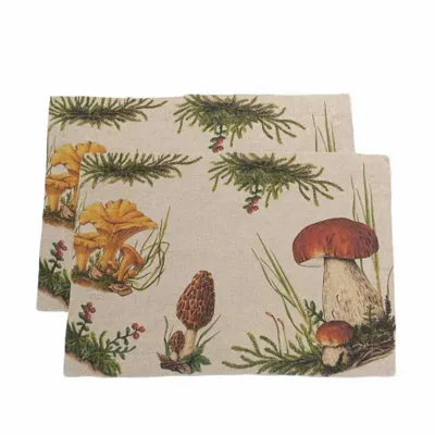 Table linen - Linen Placemats │ MUSHROOM - LINOROOM 100% LINEN TEXTILES