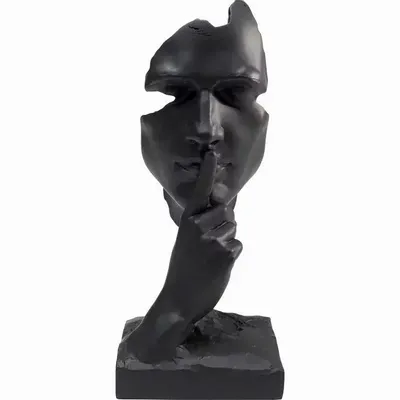 Objets de décoration - Objet déco Visage Silencieux Noir 31cm - KARE DESIGN