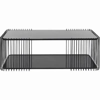 Tables basses - Table basse Fil Double Noir 120x60cm - KARE DESIGN