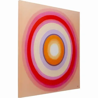 Paintings - Canvas Picture Tendency Circle Pink 120x120cm - KARE DESIGN