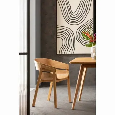 Chairs - Chair with Armrest Biarritz Nature - KARE DESIGN